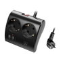 Ewent EW3871 Prise Multiple 2 Prises Schuko + 3 Ports USB (2xUSB-A, 1xUSB-C 20W PD QC3.0) Chargeur de Tablette avec Interrupteur - Blanc