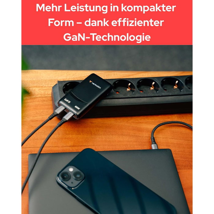 Câble USB Verbatim 32354 Noir 65 W