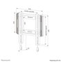 Neomounts WL30-550BL12 Support Mural Fixe pour Téléviseurs/Écrans 24 à 65 pouces (VESA 50x50-200x200mm), Charge Max 40 kg - Noir