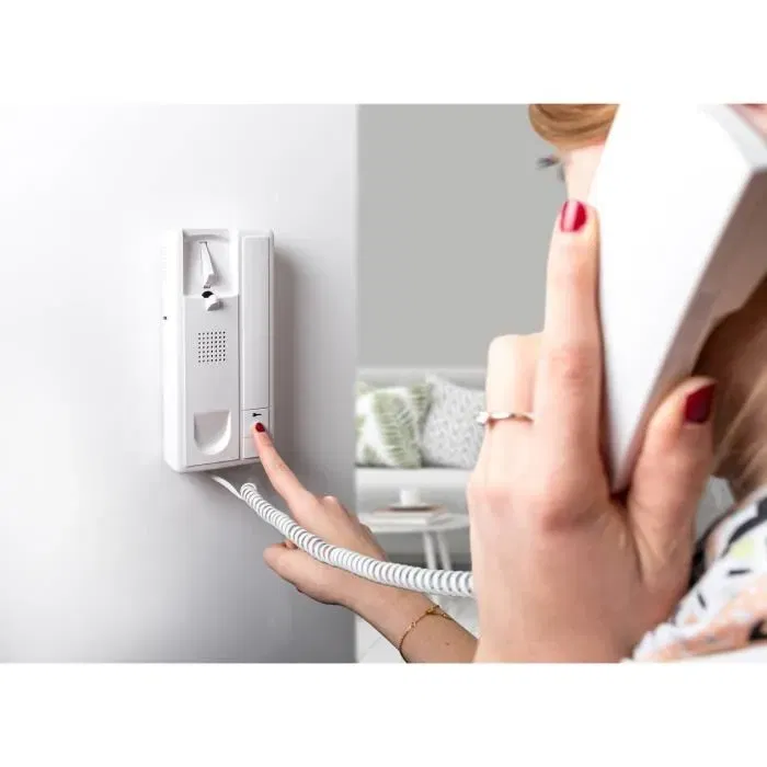 SCS Sentinel AudioKit DUO Interphone audio filaire blanc - Kit de 2 combinés avec volume réglable - Portée 100 m