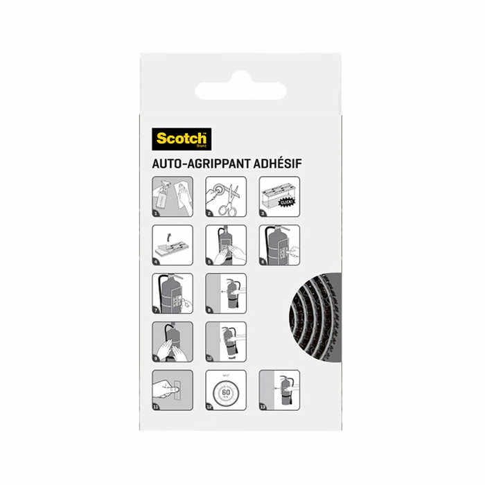 Ruban adhésif Scotch Noir 25 mm x 1 m 1,5 m 5 kg 2 Pièces