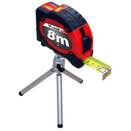 Tuman Flexomètre avec niveau laser 8 m x 25 mm + Trépied