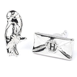 THE CARAT SHOP - Pendientes Boucles d'oreilles Hedwig et Lettre Harry Potter - Chapés en argent