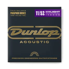 DUNLOPST Jeu de cordes acoustiques Phosphor Bronze Medium Light 11-52