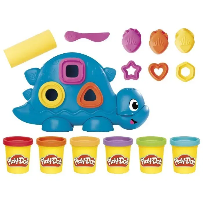 Play-Doh Set Starters Dino des formes et couleurs - Pâte à modeler sensorielle et tactile pour enfants de 2 ans et plus avec 11 accessoires - Loisirs créatifs Play-Doh Set Starters Dino des formes et couleurs - Pâte à modeler sensorielle et tactile pour enfants de 2 ans et plus avec 11 accessoires - Loisirs créatifs