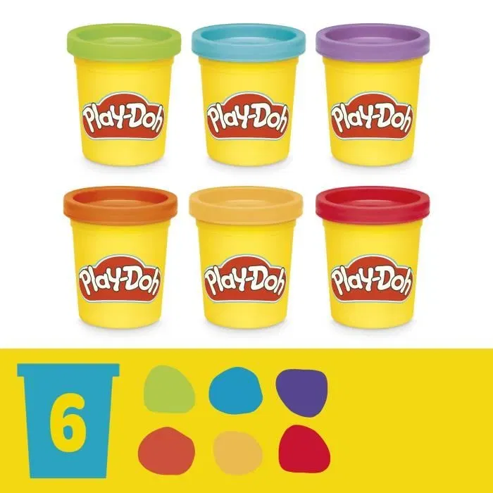 Play-Doh Set Starters Dino des formes et couleurs - Pâte à modeler sensorielle et tactile pour enfants de 2 ans et plus avec 11 accessoires - Loisirs créatifs Play-Doh Set Starters Dino des formes et couleurs - Pâte à modeler sensorielle et tactile pour enfants de 2 ans et plus avec 11 accessoires - Loisirs créatifs