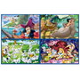 Educa Puzzle Progression Multi 4 Classiques Disney (Le Livre de la Jungle, Peter Pan, 101 Dalmatiens, Alice) - 12 à 25 Pièces - Version Espagnole - Réf. 18105