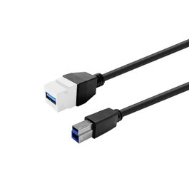 Vivolink Pro Keystone USB3.0 A-Femelle vers USB3.0 B-Mâle 5m Blanc