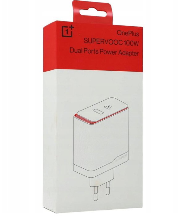 OnePlus Chargeur 100W Duo USB-A USB-C Blanc SUPER VOC