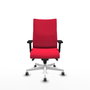 Piqueras Y Crespo Chaise Albacete Confidente, Rouge, Mécanisme Synchrone, Base Blanche