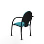 Piqueras Y Crespo Chaise Hellín Turquoise avec Bras Fixes