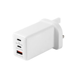 eSTUFF Chargeur domestique USB-C PD 67W GaN prise UK - Blanc