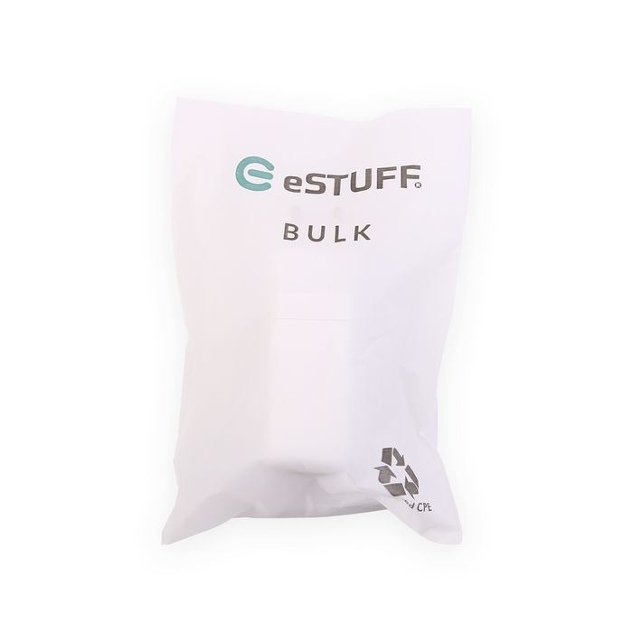 eSTUFF Chargeur Secteur USB-C PD 67W GaN avec prise UK, blanc en plastique recyclé - Pour smartphone et tablette