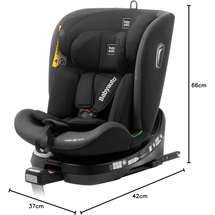 Babyauto Aitana Siège auto évolutif Noir/Anthracite 40-150 cm i-Size Isofix Pivotant