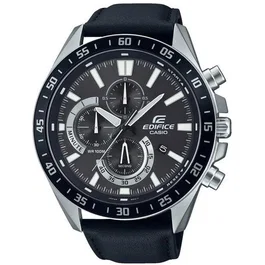 Casio - Montre Edifice - En cuir véritable - Noir