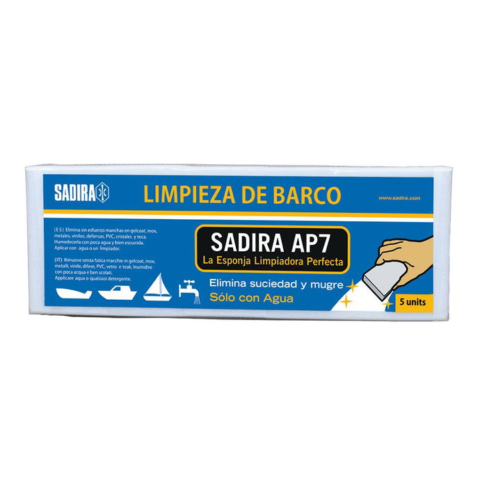 Sadira Éponges nettoyantes nautiques, 5 pièces, 130x35x70 mm, résistantes et durables Sadira Éponges nettoyantes nautiques, 5 pièces, 130x35x70 mm, résistantes et durables