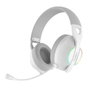 Coolbox WB01 Auriculares gaming sans fil avec micro, Bluetooth et RGB, Blanc
