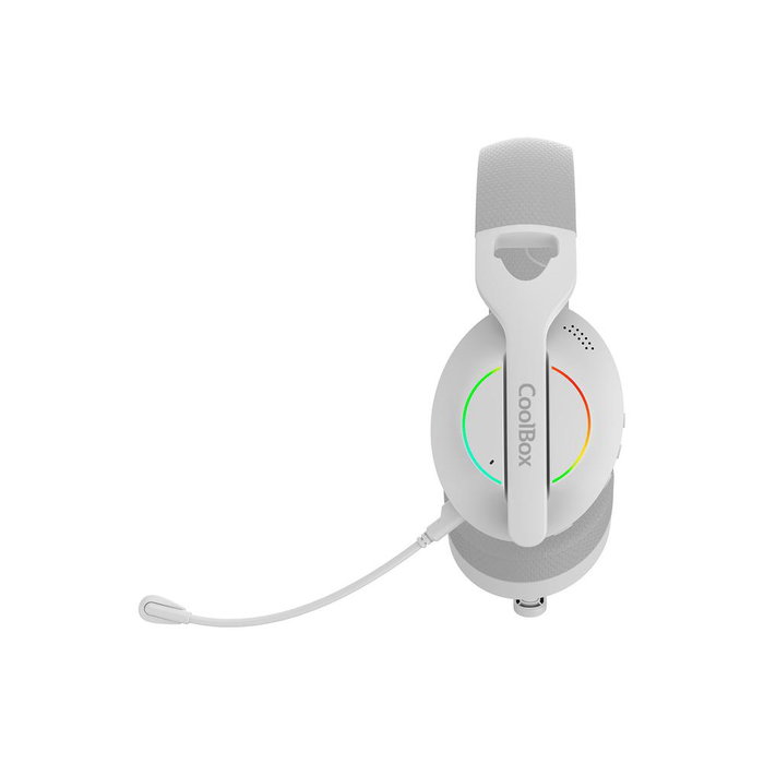 Coolbox WB01 Casque Gaming Bluetooth sans fil avec micro blanc - 20h autonomie USB-C