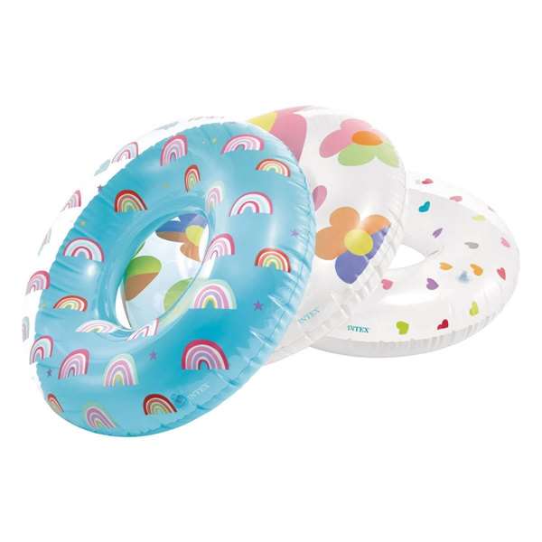 Intex Flotador rueda Magic Tubes 81 cm, Bouée Inflatable Roue pour Enfants de 8 ans et plus, Modèles Surtis en PVC
