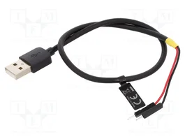 DELOCK Câble USB A prise vers connecteur à broches 1pin x2, 0,3m, noir