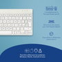 R-Go Tools Clavier ergonomique compact R-Go Compact Break, logiciel de pause intégré, disposition QWERTY italienne, Bluetooth, couleur blanc