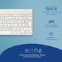 R-Go Tools Clavier ergonomique compact R-Go Compact Break, logiciel de pause intégré, disposition QWERTY italienne, Bluetooth, couleur blanc