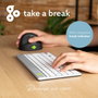 R-Go Tools Clavier ergonomique compact R-Go Compact Break, logiciel de pause intégré, disposition QWERTY italienne, Bluetooth, couleur blanc