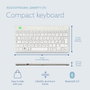 R-Go Tools Clavier ergonomique compact R-Go Compact Break, logiciel de pause intégré, disposition QWERTY italienne, Bluetooth, couleur blanc