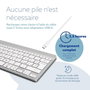 R-Go Tools Clavier ergonomique compact R-Go Compact Break, logiciel de pause intégré, disposition QWERTY italienne, Bluetooth, couleur blanc