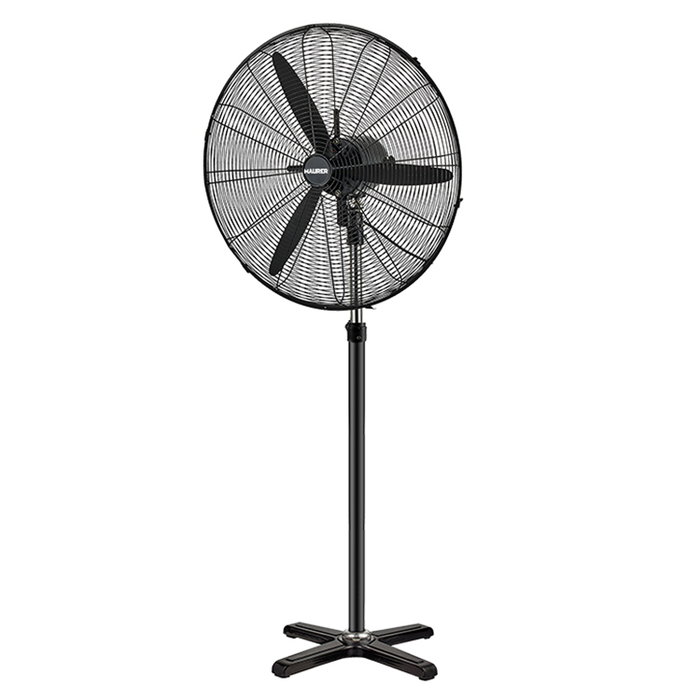 MAURER Ventilateur sur pied Ø 65 x 200 cm Noir 190 W