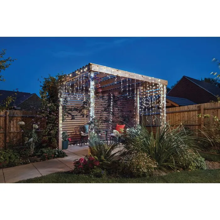Guirlande solaire 200 Leds - Blanc froid / Chaud - 20 m