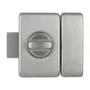 Abus Verrou de porte V83 CB 40 F9 à bouton - Acier brossé