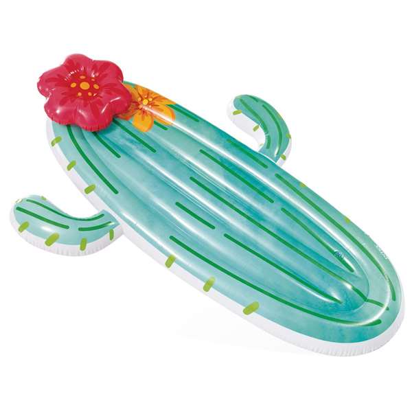 Intex - Tapis gonflable pour piscine Cactus, 185 x 140 cm, pour enfants à partir de 6 mois