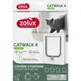 Zolux Chatière Catwalk - Verrouillage 4 positions, blanc, pour porte bois, PVC, métal (ép. 11-25 mm), dimensions 20 x 25 cm, pour chat jusqu'à 6 kg