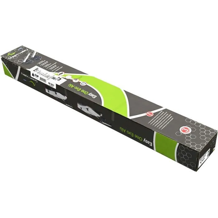 Green Valley Easy One N°21 Lot de 2 Barres de toit Aluminium Fixation toit normal Jusqu'à 75 kg