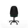 Chaise Algarra Contact permament de base Cuir écologique Vert foncé Structure polyamide noire Sans accoudoirs Sans appui-tête Patins de chaises