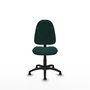 Chaise Algarra Contact permament de base Cuir écologique Vert foncé Structure polyamide noire Sans accoudoirs Sans appui-tête Patins de chaises