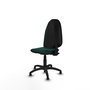 Chaise Algarra Contact permament de base Cuir écologique Vert foncé Structure polyamide noire Sans accoudoirs Sans appui-tête Patins de chaises