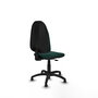 Chaise Algarra Contact permament de base Cuir écologique Vert foncé Structure polyamide noire Sans accoudoirs Sans appui-tête Patins de chaises