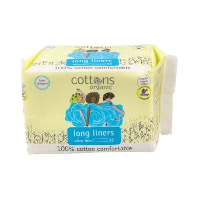 COTTONS Salvaslip Longliner extra largo 32uds. Organic COTTONS Salvaslip Longliner extra largo 32uds. Organic