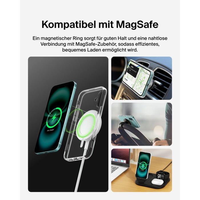 Belkin Coque ScreenForce magnet pour iPhone 16 Plus, Transparente