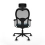 Piqueras y Crespo Chaise de Bureau Jorquera 3D036N2 Gris Vert pétrole