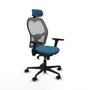 Piqueras y Crespo Chaise de Bureau Jorquera 3D036N2 Gris Vert pétrole