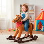 Tachan Cheval à bascule avec roues GS2021W - Cowboy avec son et foulard, Multilingue (anglais, français, allemand, italien, portugais, espagnol), dès 2 ans