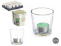 Acorde Porte-bougie Tealight Jasmin 6 Heures Vert Verre 7x7x7 cm (Set de 12)