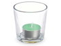 Acorde Porte-bougie Tealight Jasmin 6 Heures Vert Verre 7x7x7 cm (Set de 12)