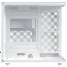 Xigmatek Boîtier PC Aqua M Lite Arctic Blanc EN44427 - Format Micro-ATX, Cube, 5 Ventilos ARGB 120mm, 2 Panneaux Verre Trempé, USB 3.0