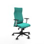 Piqueras Y Crespo Fauteuil Albacete, mécanisme synchrone, similicuir turquoise