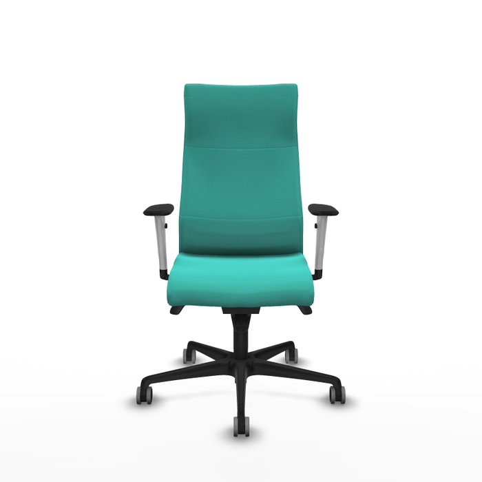 Piqueras Y Crespo Fauteuil Albacete, mécanisme synchrone, similicuir turquoise