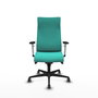 Piqueras Y Crespo Fauteuil Albacete, mécanisme synchrone, similicuir turquoise